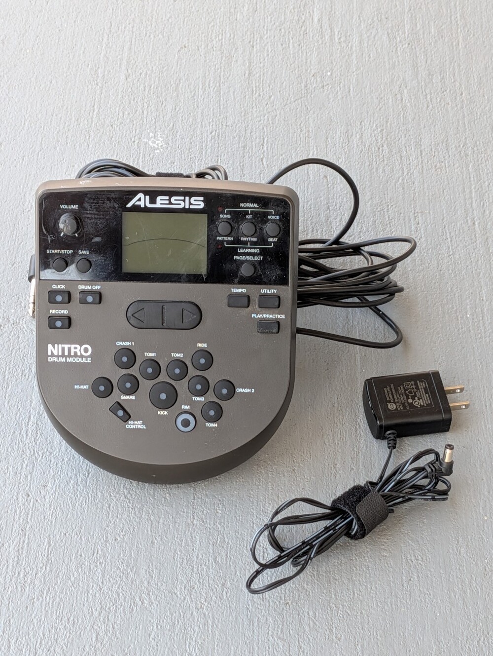 Alesis DM7X Nitro Electronic Drum Module Brain w/ Cable Snake Power Adapter